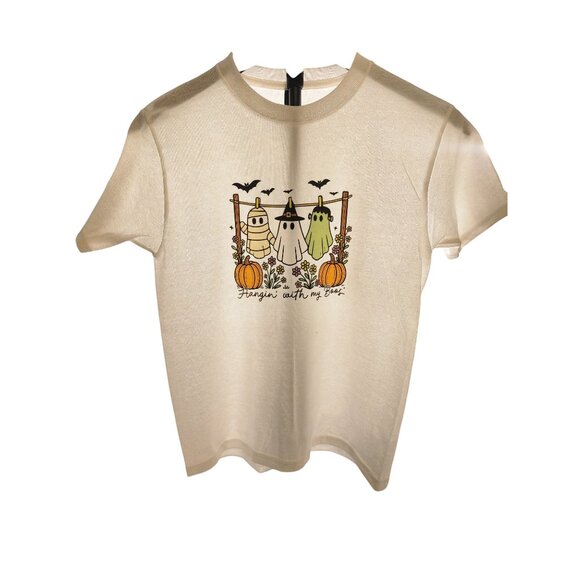 Cute Ghost & Mummy Kids Size Small Halloween "Hangin’ With My Boos" Fun Trick or - Picture 4 of 5